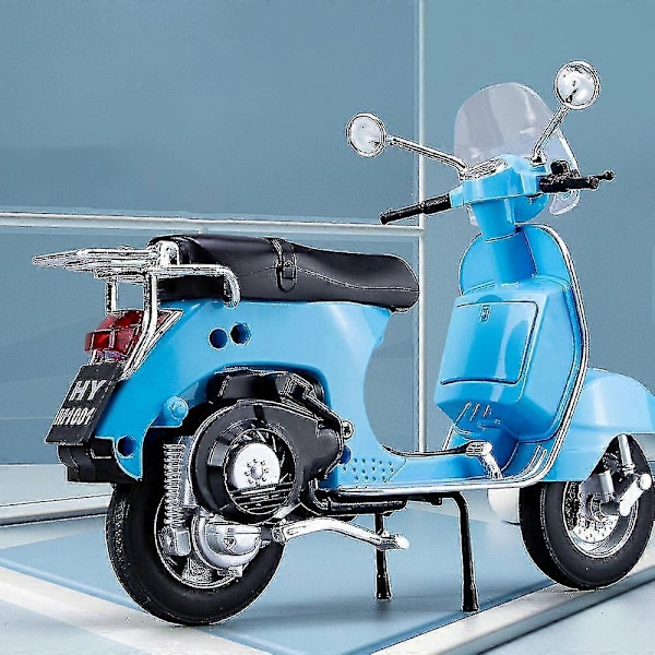 1:10 Vespa 125 Alloy Vapaa-ajan Moottoripyörämalli Painevaletut Metalliset Moottoripyörät Simulaatio Ääni Valo Lelut Lapsille Lahjat Zekai Vihreä