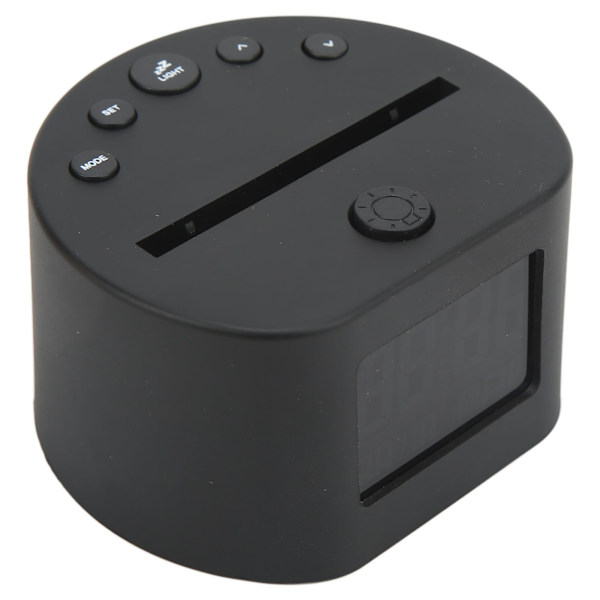 Akryl tecknad nattlampa Dubbel power Väckarklocka Perpetual Calendar Display RGB Cat 3D Night Light med svart bas