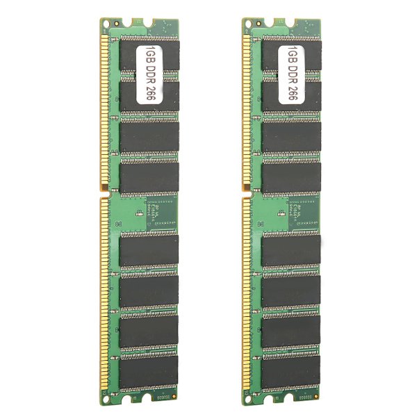 2 kpl muistimoduulia Työpöytä Täysin yhteensopiva Kaksipuolinen 16-jyvä DDR 1 Gt 226 Mhz PC-2100