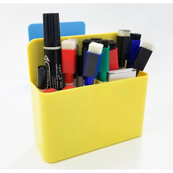 Magnetisk pennholder-organisator for whiteboard/kjøleskap/skoleboks/kontor - Blå