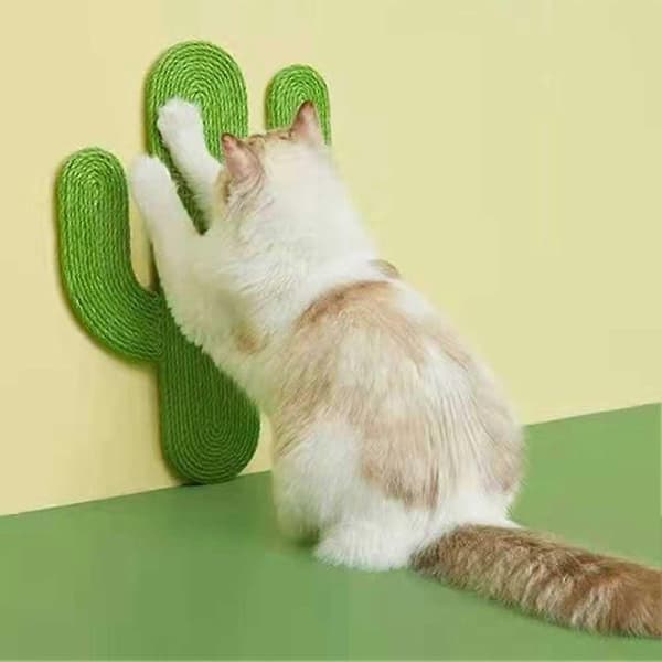 Adorable Cat Scratching Board Durable Interactive Cat Toy for Home Wall Cactus