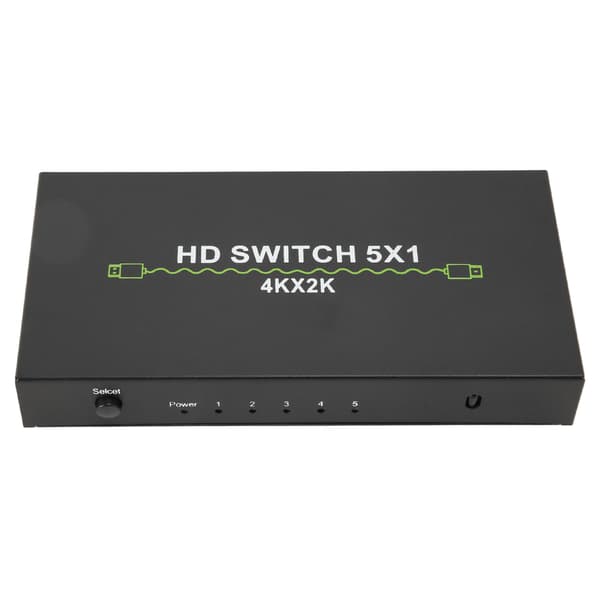 5 inn 1 ut lydsvitsj 4k 30Hz HD-svitsj for datamaskin bærbar PC dekoder smartbokser 100-240V US-plugg