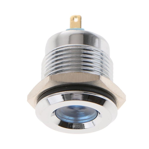 3 x 16mm 12V IP67 Vattentät LED Metall Indikatorlampa Typ D--