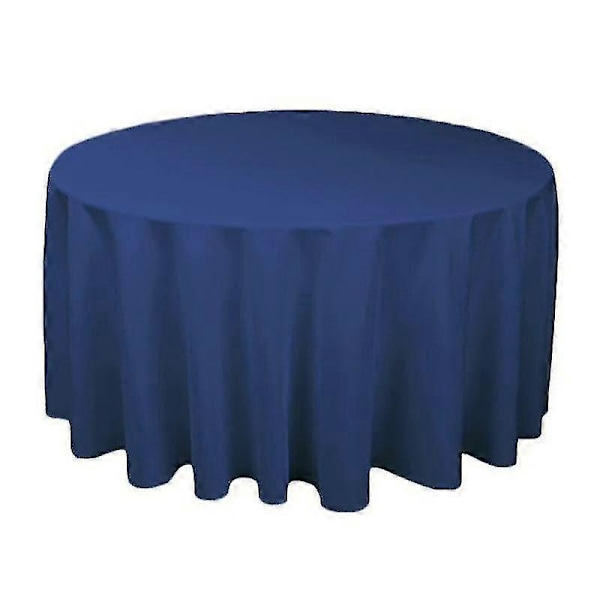 1 stk. Polyester Rund Dug Hvidsortrødblåguldfarvet Ensfarvet Borddug Til Bryllup Fødselsdagsfest Bordovertræk Boligindretning Zekai Sort Diameter 160CM