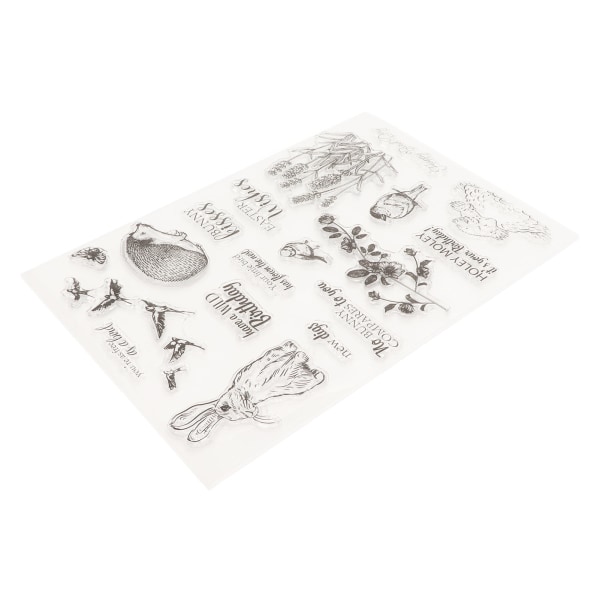 4 stk klare stempler DIY Interessant gjenbrukbart TPR-materiale Gjennomsiktig utseende Preging Scrapbooking-verktøy