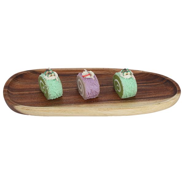 Uregelmessig oppbevaringsbrett i tre, snacks og fruktorganisator, bordtilbehør, hurtigmattallerken, dekorasjon 30x12cm