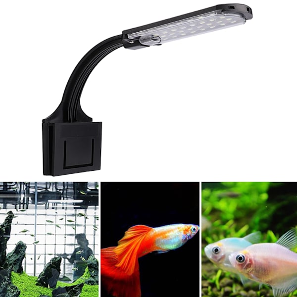 Akvarie LED-lys til vandplanter, klemmelampe, 220-250V EU-stik