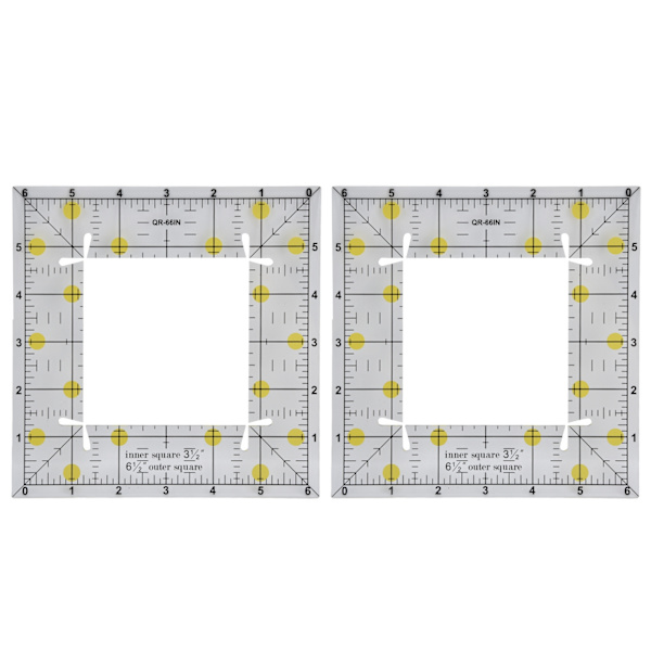 2 st Quilting Linjaler Hållbart Transparent Akryl Material Skär Mallar för Scrapbooking Pappershantverk