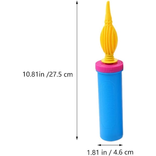 Kannettava kaksisuuntainen ilmapallopumpu - Manuaalinen ilmapumppu syntymäpäiville, häihin, juhliin (sininen)