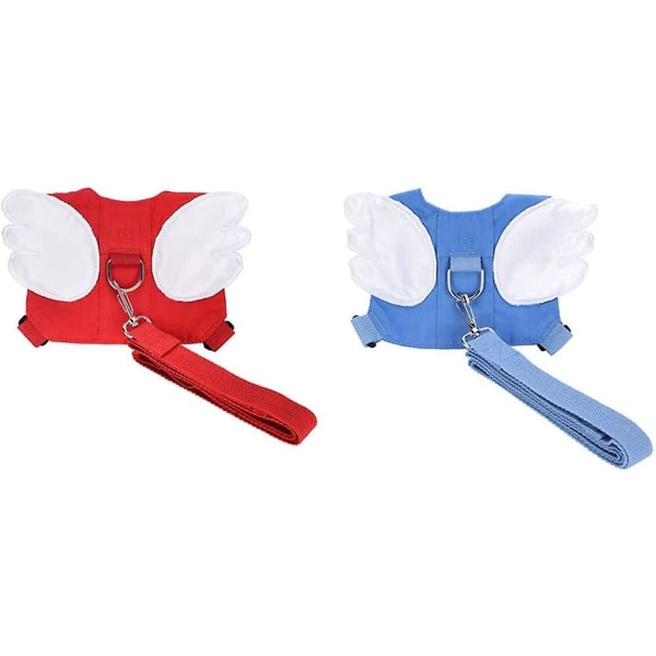 2 pakke Angel Wings Baby Anti-Lost sikkerhetssele-ryggsekker for barn - Barneryggsekk med sikkerhetsbånd
