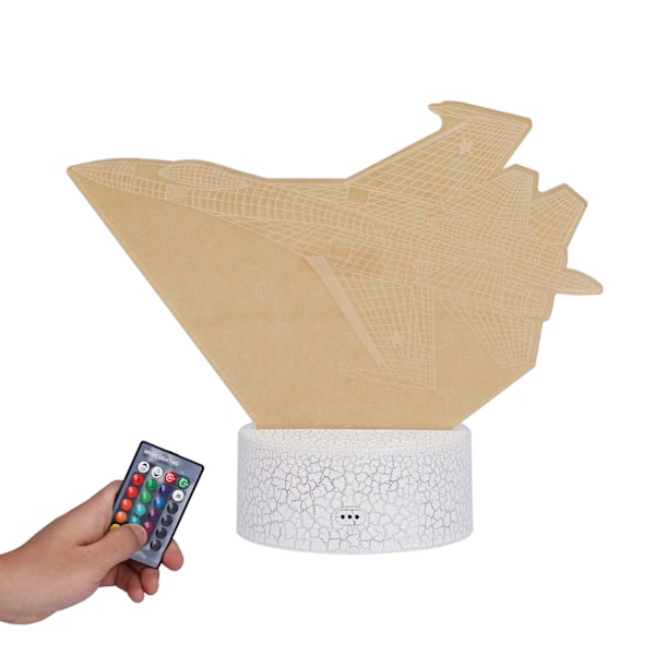 3D-lampa 16 färger 4 blinkande lägen dimbar touch fjärrkontroll nattlampa leksak för pojkar flickor