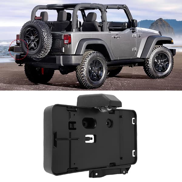Bageste nummerplademonteringsbeslag med lys 68048605AA Passer til Jeep Wrangler JK 07-18