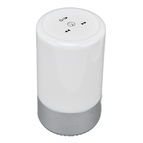 LED nattlampa Smart Touch-lampa RGB Färgglad 2,4 GHz Trådlös Bluetooth-högtalare Bordslampa Silver