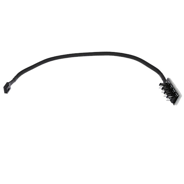 4-vejs PWM Splitter Hub 4pin/3pin CPU Computer Fan Sort Sleeved 12V