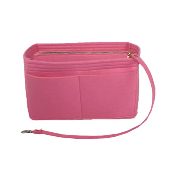 Rejsearrangør Filtpose - Tote Liner Purse Pouch Indsats til Kvinder (3 Størrelser) 30*17*18 Pink