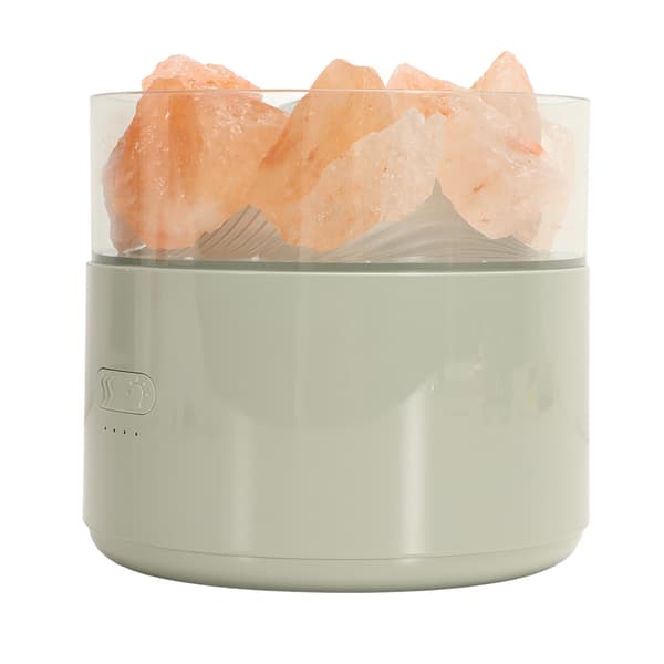 Aromalampe luftfugter farverig behagelig multifunktionel krystalsalt lysdiffuser DC5V 200ML til hjemmet grøn