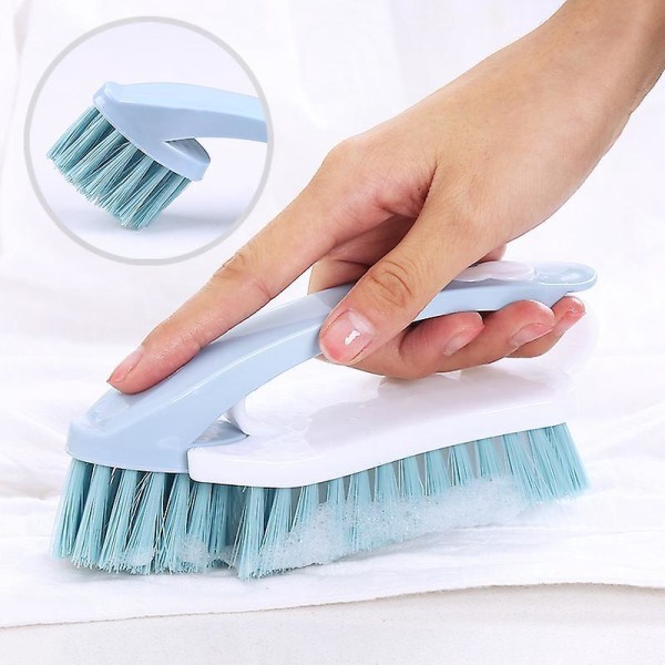Blå 16 cm klesbørste med myke børster og avtakbart plasthåndtak