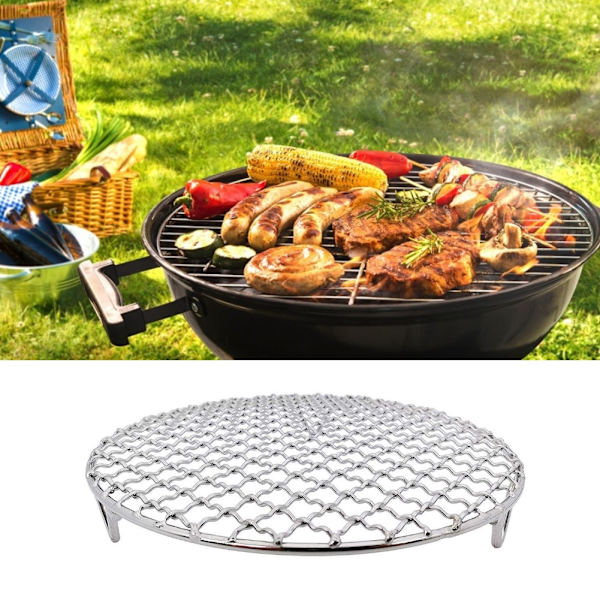 Multifunktionel bagegitter i rustfrit stål, grillnet, grillrist, dampstativ, frituretilbehør