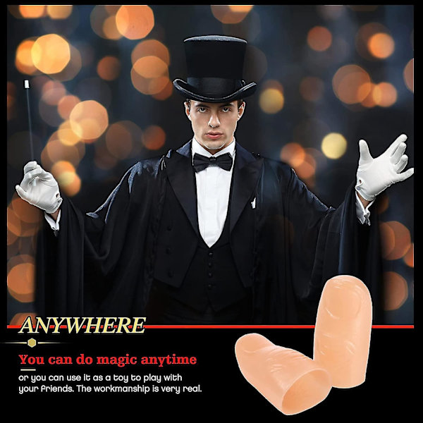 Magic Thumb Lights Sæt - LED Falske Fingerlys til Bar Scene Show - 6 Styk