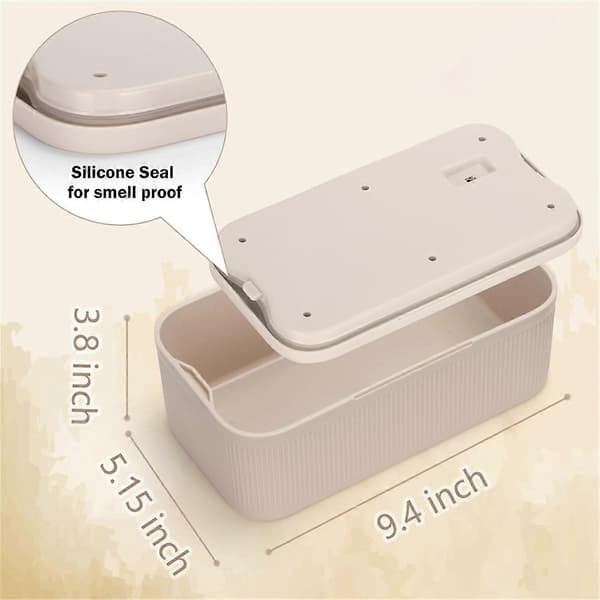 Lockable Storage Box, Lockable Medicine Box, Cell Phone Locked Jail, Personal Refrigerator Container for Home, Beige