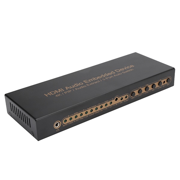 HDMI 3x1 Digitaalinen optinen audio ulostulosovitin Adapteri Muunnin Upotettu laite (100-240V)US