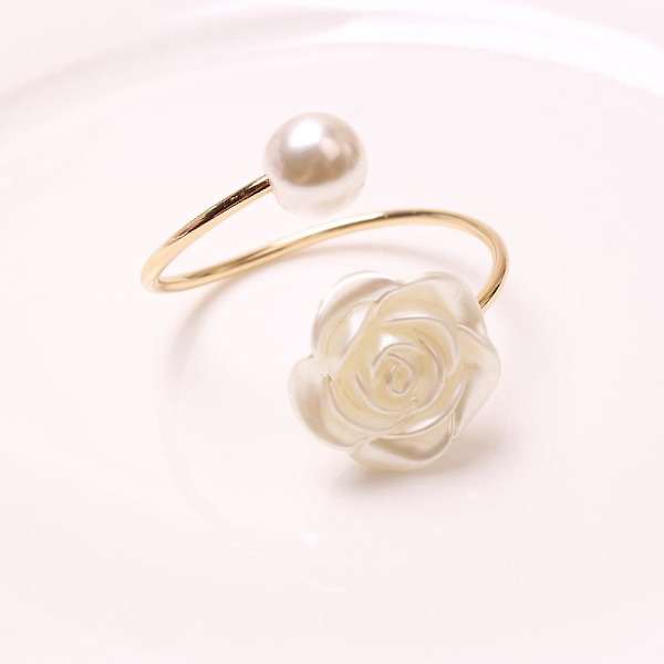 Blomster Servett Ringar Set om 6 - Elegant Borddekoration för Middagar och Evenemang