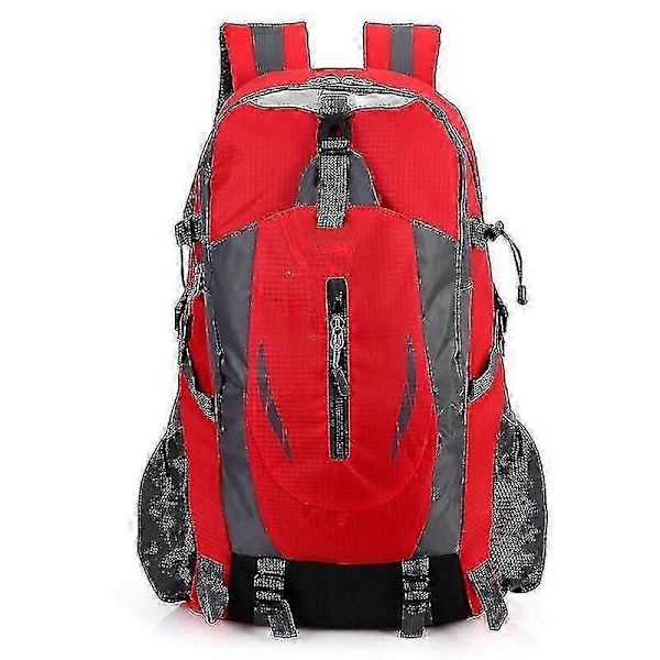 40l Stor Väska Vattentät Ryggsäck Camping Vandring Utomhus Rese Rucksack TA Röd
