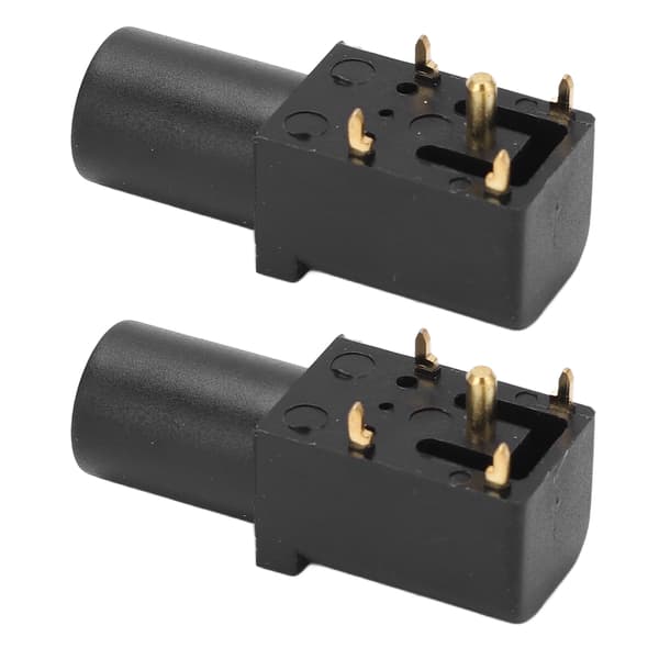 2 st PCB Panel Socket 4mm Svetsad Typ Bra Elektrisk Ledningsförmåga Säkerhetsbanankontakt för Multimetrar Spänningstestning Svart