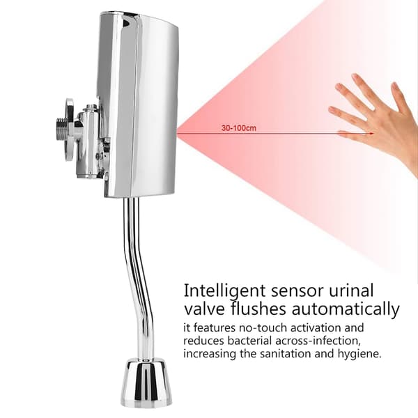 Baderom Toalett Veggmontert Automatisk Sensor Berøringsfri Urinal Spyleventil
