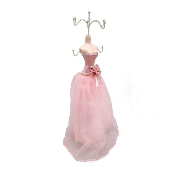 Skyltdocka Smycken Display Stativ Dam Flicka Klänning Modell Halsband Örhängen Armband Hängande Hållare Rack