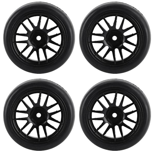4 stk. 63MM fjernkontroll metallhjulnav gummihjul med adapter for WPL D12 RC lastebil