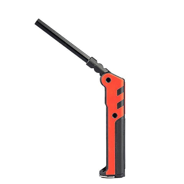 Laddningsbara LED-arbetslampor med magnetisk bas Ficklampor 5 lägen 360 graders roterbar grilllampa för män Svart