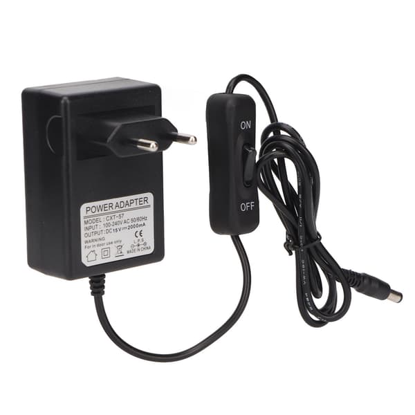 Skumkutter strømadapter 15V 2000mA Sterk plast metalltrådkontroll varmtrådkutteradapter 100‑240V EU-plugg Maksimalt 30W