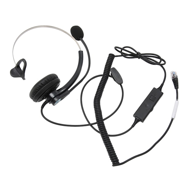 Enkeltøret kablet hodesett Støyreduksjon HD Calling Telefon Headset for Call Center Office Business Online Course Crystal Connector