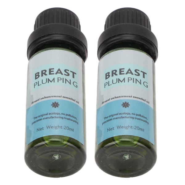 2 stk. brystforstørrende creme brystmassageolie til fyldigere forstørrelse op til 20 ml