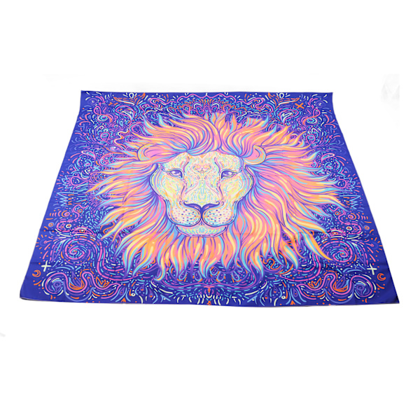Blacklight Tapestry Dyrestil Myk hudvennlig Glødende i mørk UV-reaktiv billedvev for soveromsfest Kontor Dyrestil 200x150cm/78.7x59.1in