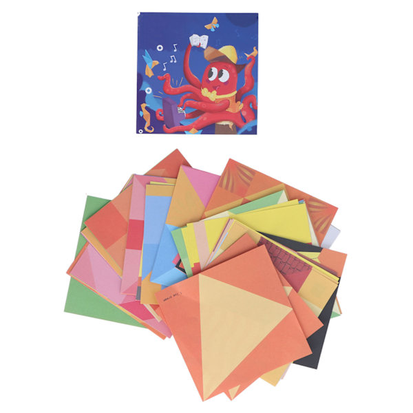 108 ark Origami-papper levande realistisk tredimensionell barnpussel Fullfärg Origami-papper Handgjord DIY-leksakspresent