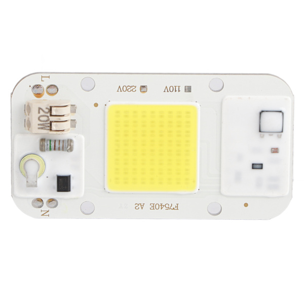 20W/30W/50W 220V LED COB Chip lampepanel Svejsefrit hvidt varmt lys fuldt spektrum (hvidt lys 20W)