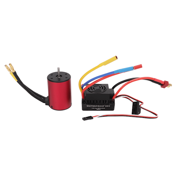S3650 3900KV vedenpitävä harjaton moottori 60A harjaton moottori ESC T-liitin uros 1/10 RC-auton päivitysosiin