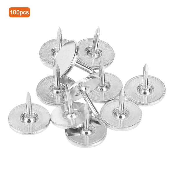 100 st platt huvud möbelspik rund antik möbel dekorativ ritstift silver 14 x 20 mm