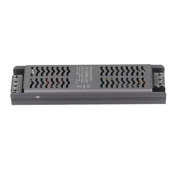 LED-drivrutin 200W AC 175‑260V till 24V DC Lågspänningsutgång LED-drivrutin Strömförsörjning med värmeavledningshål LED-transformator