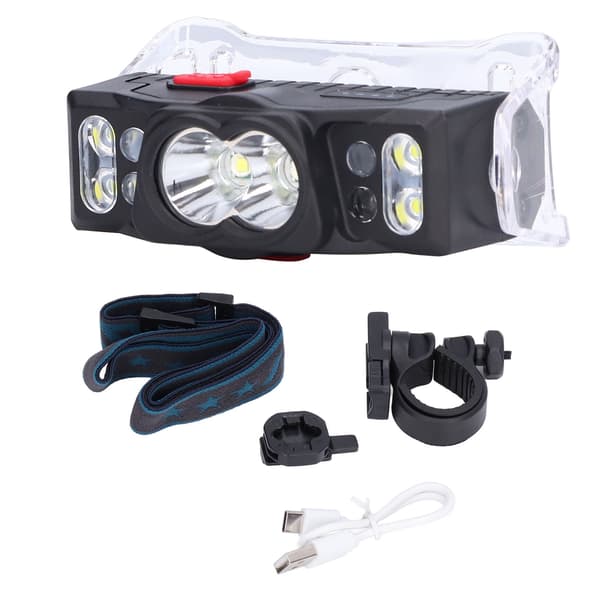 LED Forlygte Mini Genopladelig Hovedlampe Intelligent Sensor Lommelygte Vandtæt USB Opladning med Strømdisplay Magnet