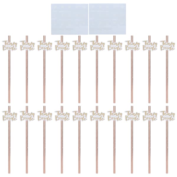 2-pack sugrör papper dekorativ bröllopspresent dekoration festtillbehör roséguld