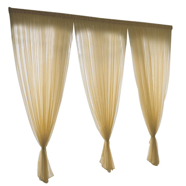 Enkel stil polyester fönster voile tyll gardin genomskinliga paneler sovrum vardagsrum inredning gyllengul 1x2m
