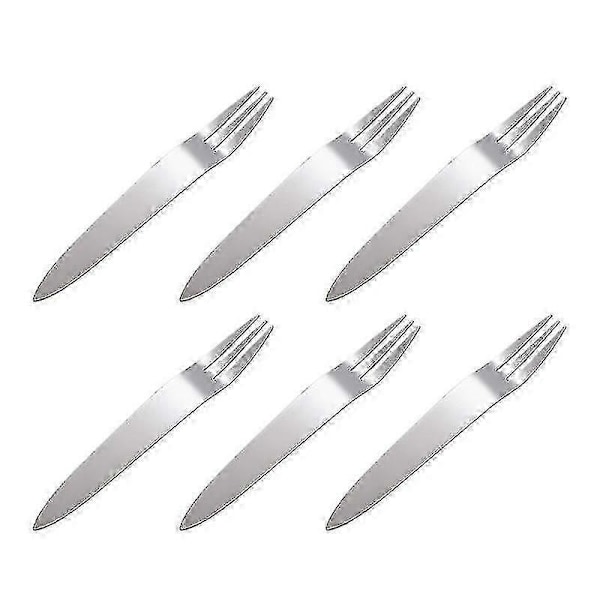 6 stk. køkkenbestik, dessertgafler