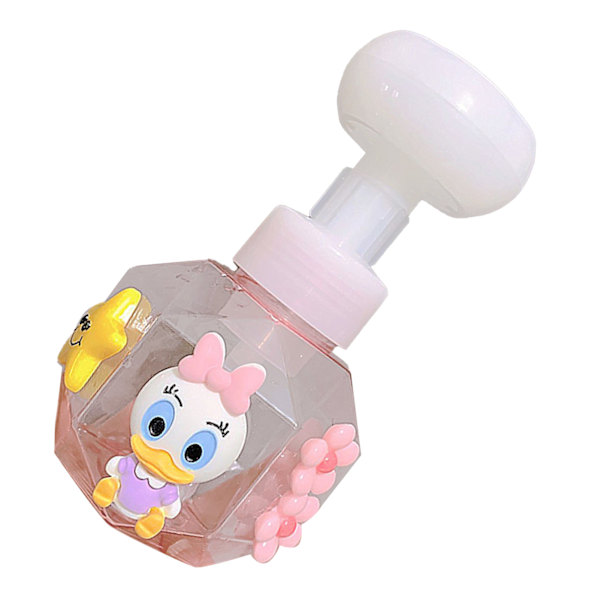 Pumpflaska Tvåldispenser Plastpumpflaskor Påfyllningsbara Flaskor Bred Mun Tomma Pumpflaskor För Lotion Schampo Rosa Anka