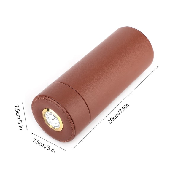 Bærbar brun lædercigar Humidor