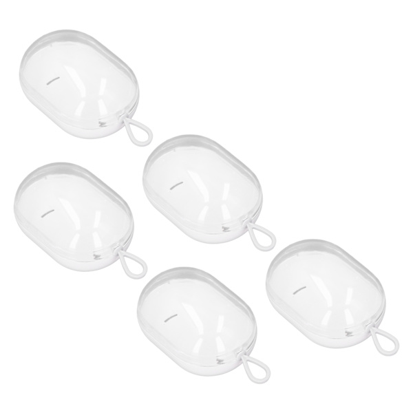 5 st Beauty Blender Hållare Synlig Skyddande Transparent Dammtät Makeup Case Vit