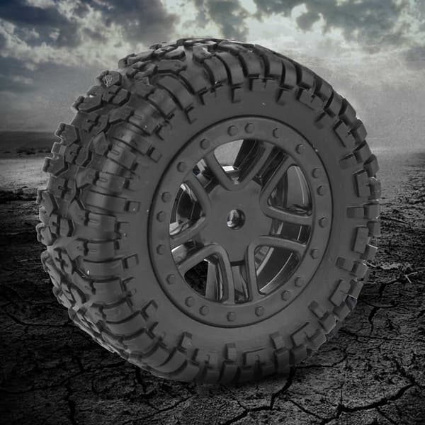 2 st PXtoys RC Lastbilsdäck Hjul med Nav för 9301 1/18 Modellbil