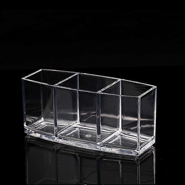 Makeup Børsteholder Organizer Klar Kosmetik Børstebeholder Opbevaring 3 Rum - Perfekt til Toiletbord